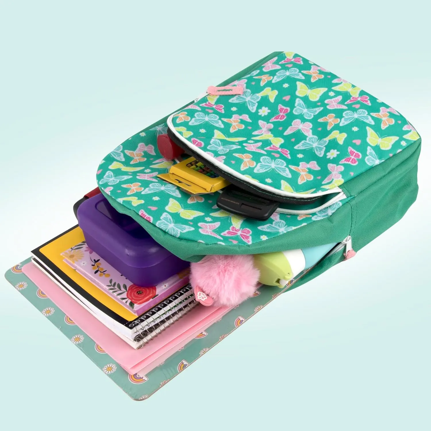 15 Inch Kids Backpacks for Boys & Girls | Preschool, Kindergarten, Elementary School Backpacks with Adjustable, Padded Straps (Beautiful Butterflies)