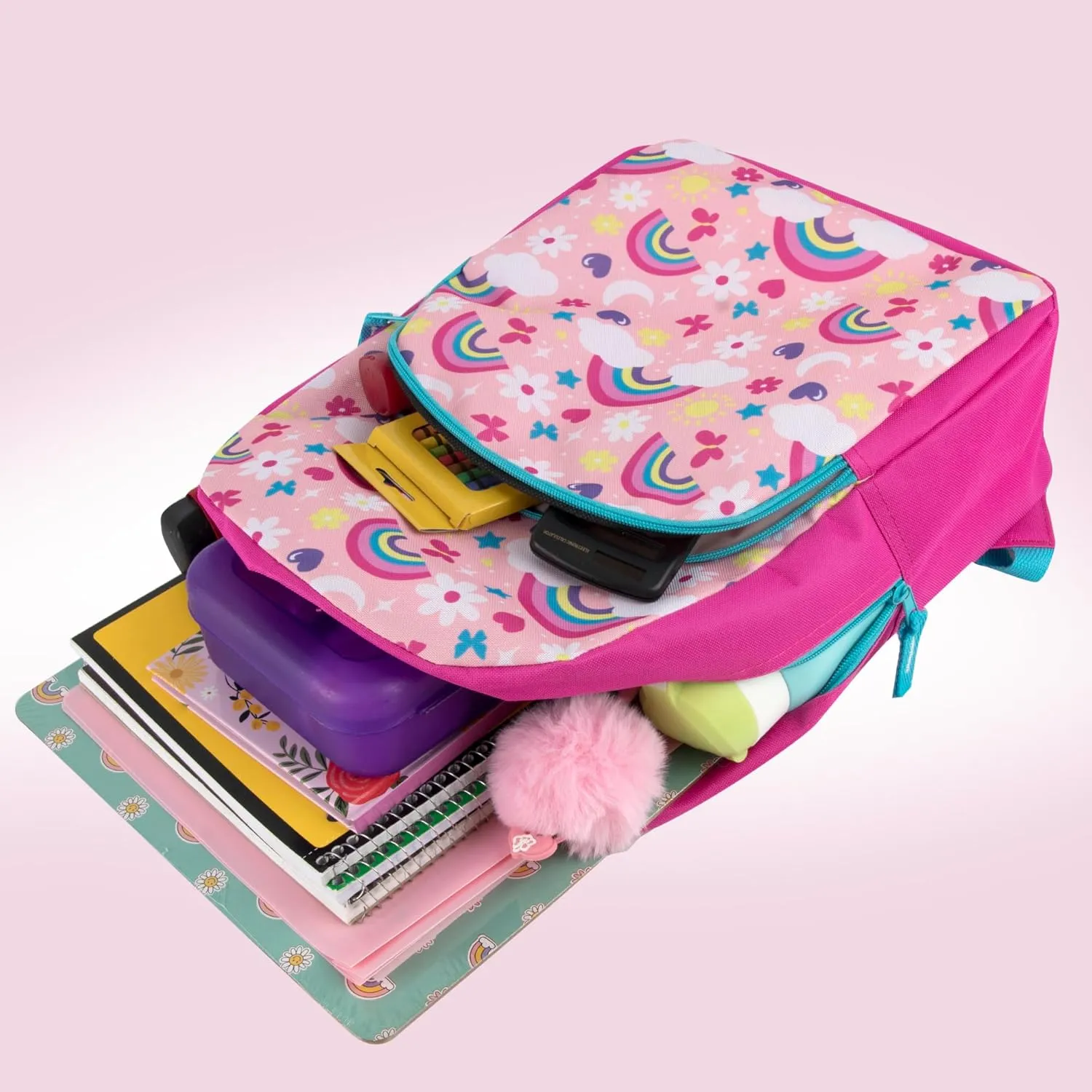 15 Inch Kids Backpacks for Boys & Girls | Preschool, Kindergarten, Elementary School Backpacks with Adjustable, Padded Straps (Radiant Rainbows)