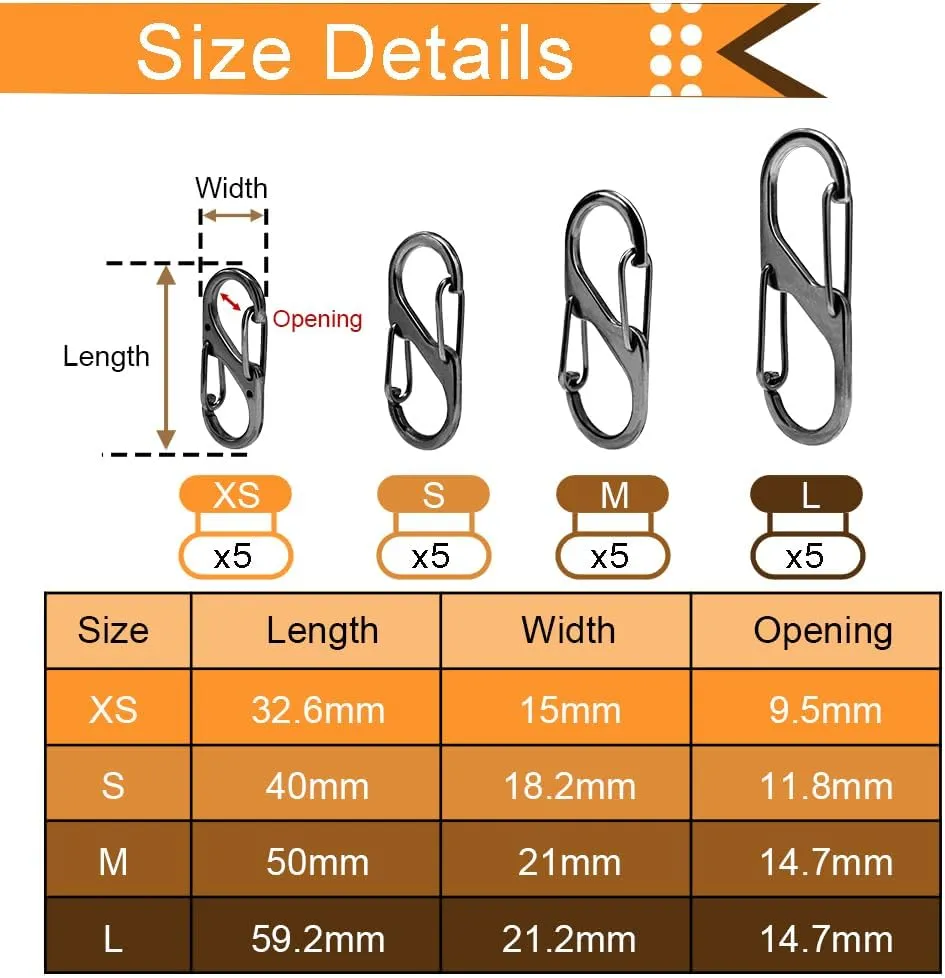 20Pcs Double Opening Lock Zipper Pull Replacement Clips, Zipper Locks Anti Theft Deterrent for Bag Luggage Pickpocket Backpack Purse Travel Suitcase (Gun Black)