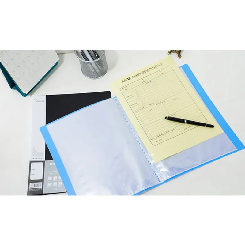 80 Pockets Portable Transparent Storage Folders For Storing Data-Adm95101