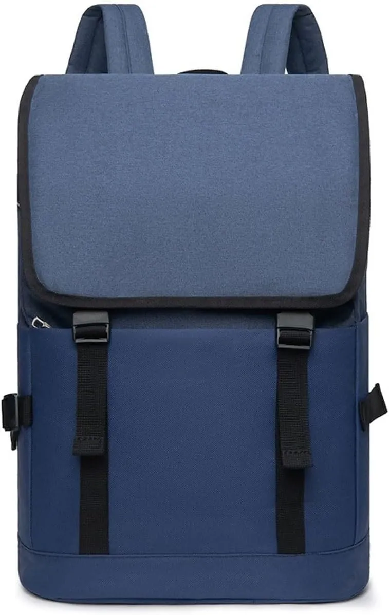 Backpack For Men Casual Business Waterproof Nylon Men's Backpack Multifunctional Large Capacity Laptop Bag for Work and Travel(Blue)