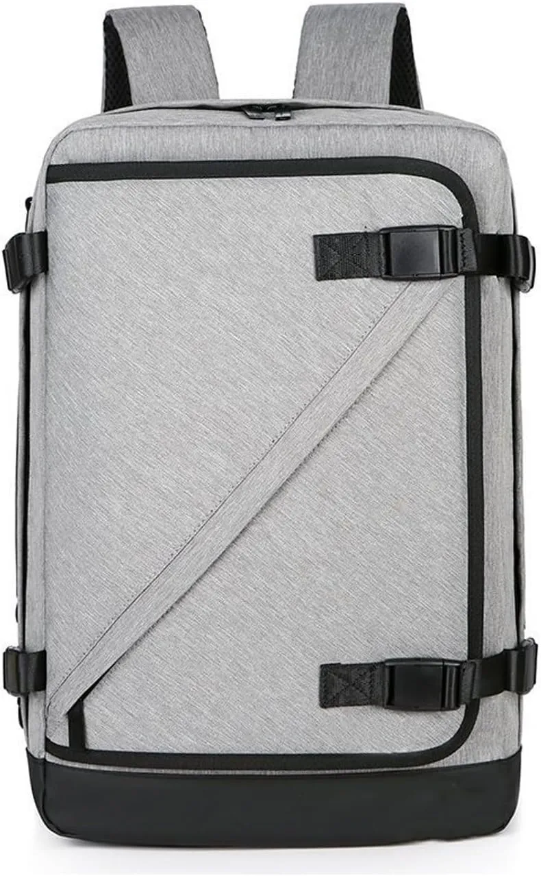 Backpack For Men Multifunctional Men's Waterproof Laptop Backpack with USB Charging Port Oxford Polyester Business Bag(Gray)