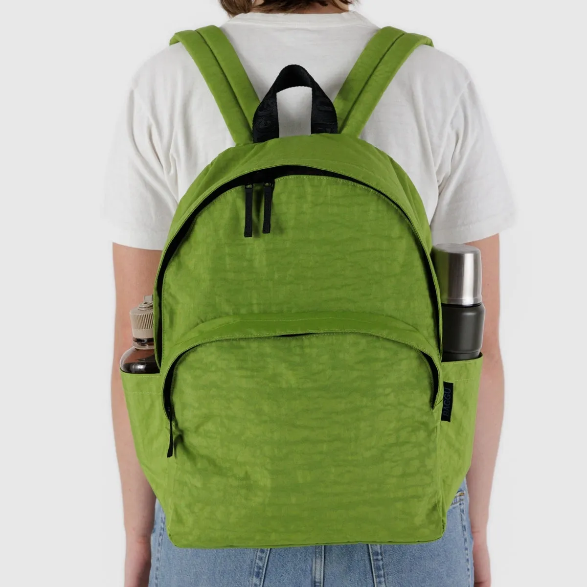 Baggu Large Nylon Backpack in Green Juice