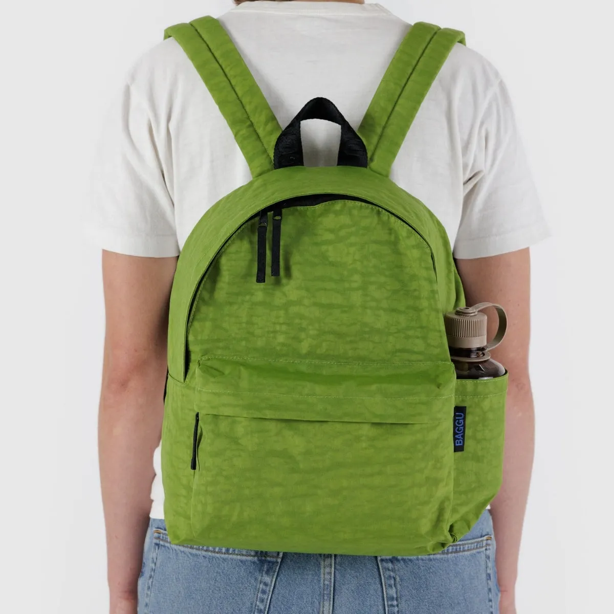 Baggu Medium Nylon Backpack in Green Juice