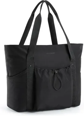 BAGSMART Tote Bag for Women, Tote Shoulder Bag with Laptop Compartment and Zipper Handbag for Travel, Work