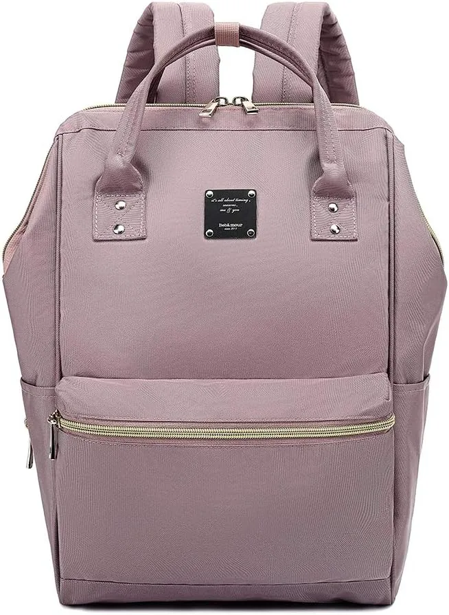 Bebamour Travel Backpack for Women and Men Laptop Rucksack 15.6 inch Classic Waterproof College Travel Business Bags Dipaer Backpack (pink)
