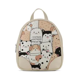 Beige O Mini Backpacks Cute Pets