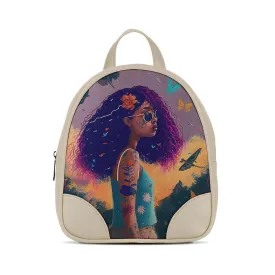 Beige O Mini Backpacks Tranquil Girl