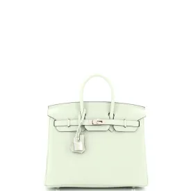 Birkin Handbag Grey Togo with Palladium Hardware 25