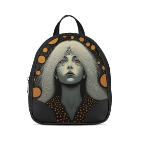Black O Mini Backpacks Queen of Moon