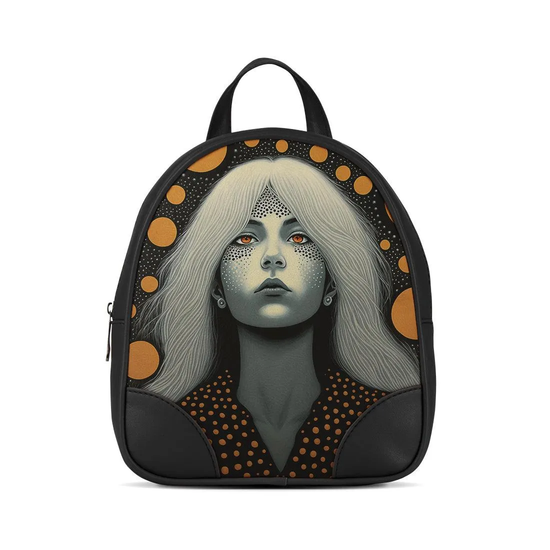 Black O Mini Backpacks Queen of Moon