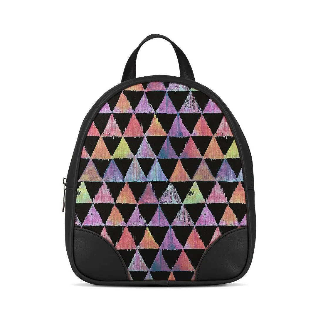 Black O Mini Backpacks Rainbow triangles