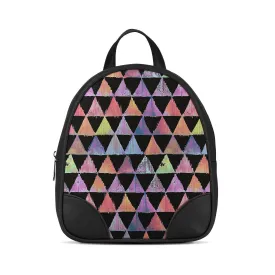 Black O Mini Backpacks Rainbow triangles