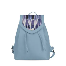 Blue City Serenade Backpack Lavender Brush Strokes