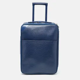 Blue Marine Epi Leather Pegase 55 Luggage