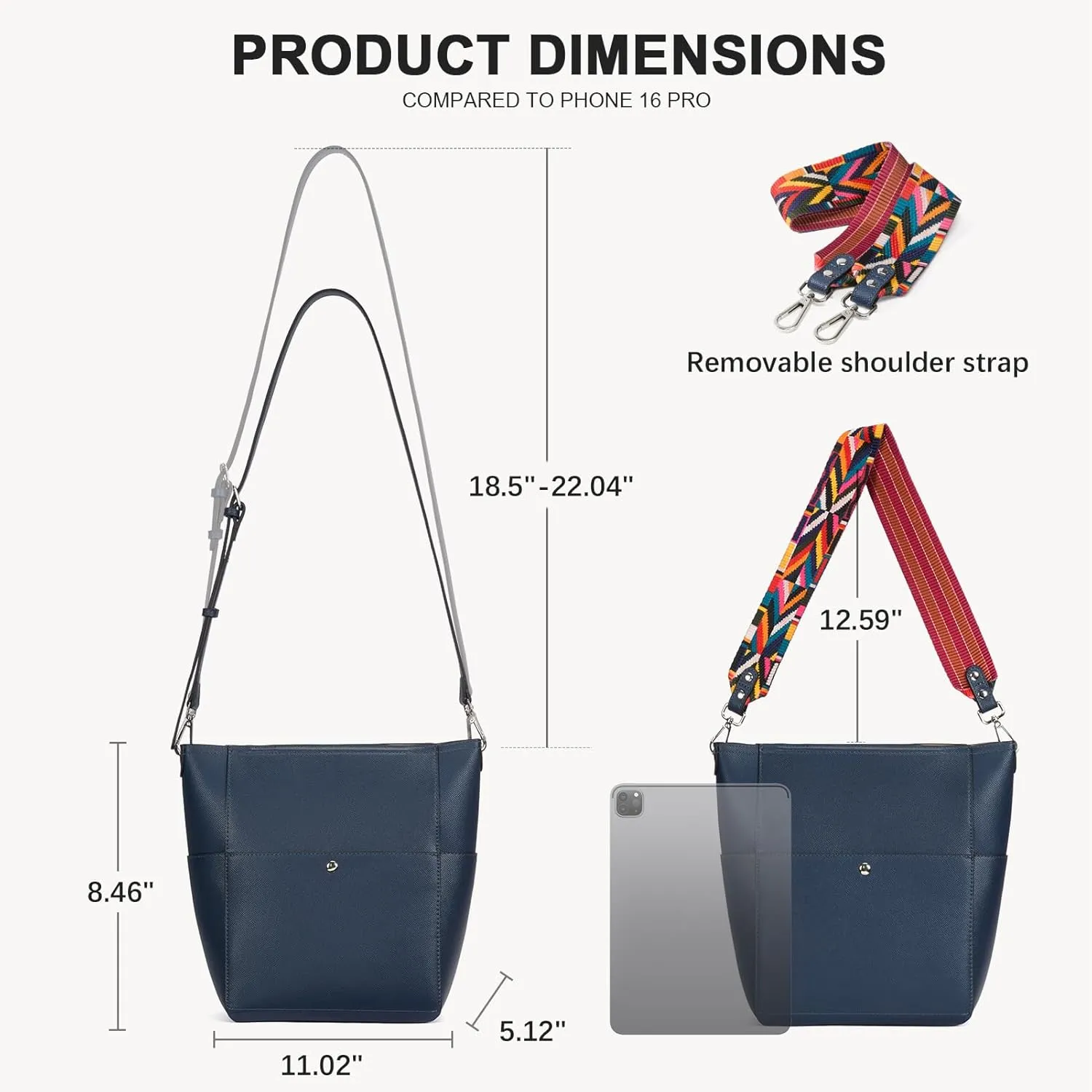 BOSTANTEN Leather Bucket Bag for Women Designer Handbags Hobo Tote Shoulder Purses