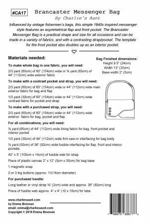 Brancaster Messenger Bag Pattern
