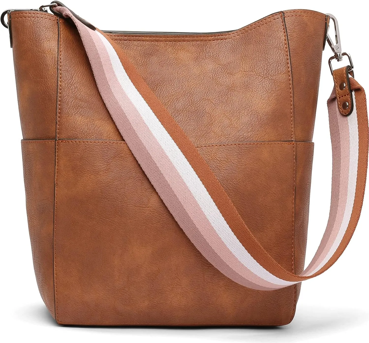 BROMEN Women Purses and Handbags Leather Hobo Bags Designer Shoulder Bucket Crossbody Purse