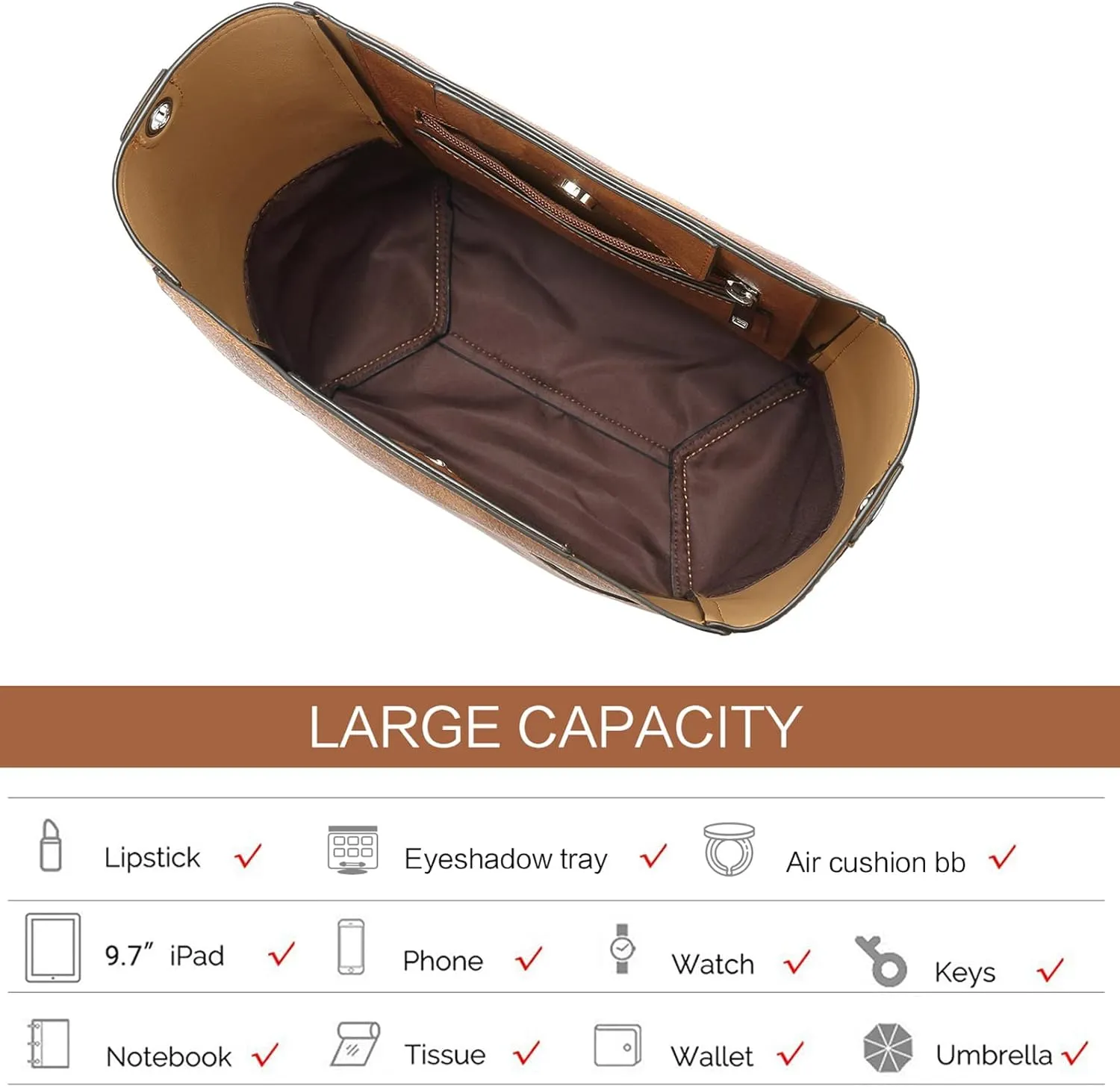 BROMEN Women Purses and Handbags Leather Hobo Bags Designer Shoulder Bucket Crossbody Purse