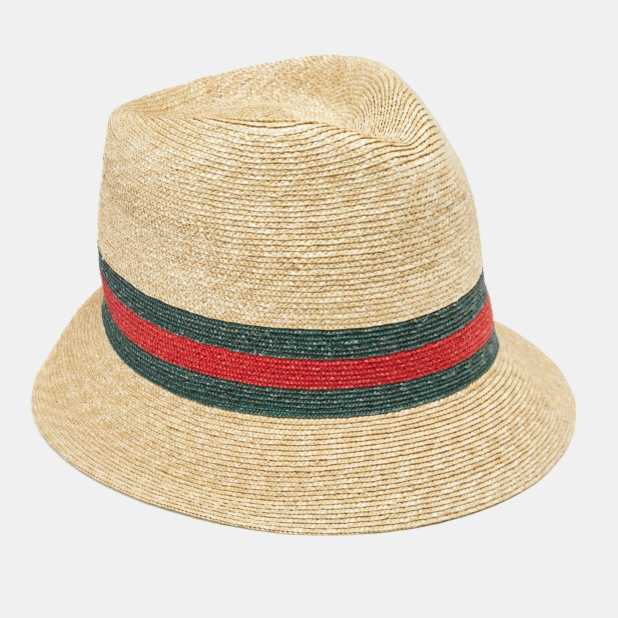 Brown Web Straw Fedora Hat