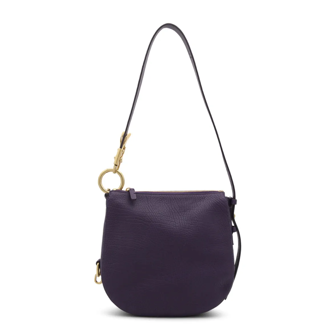 BURBERRY GRAINED LEATHER KNIGHT SHOULDER BAG