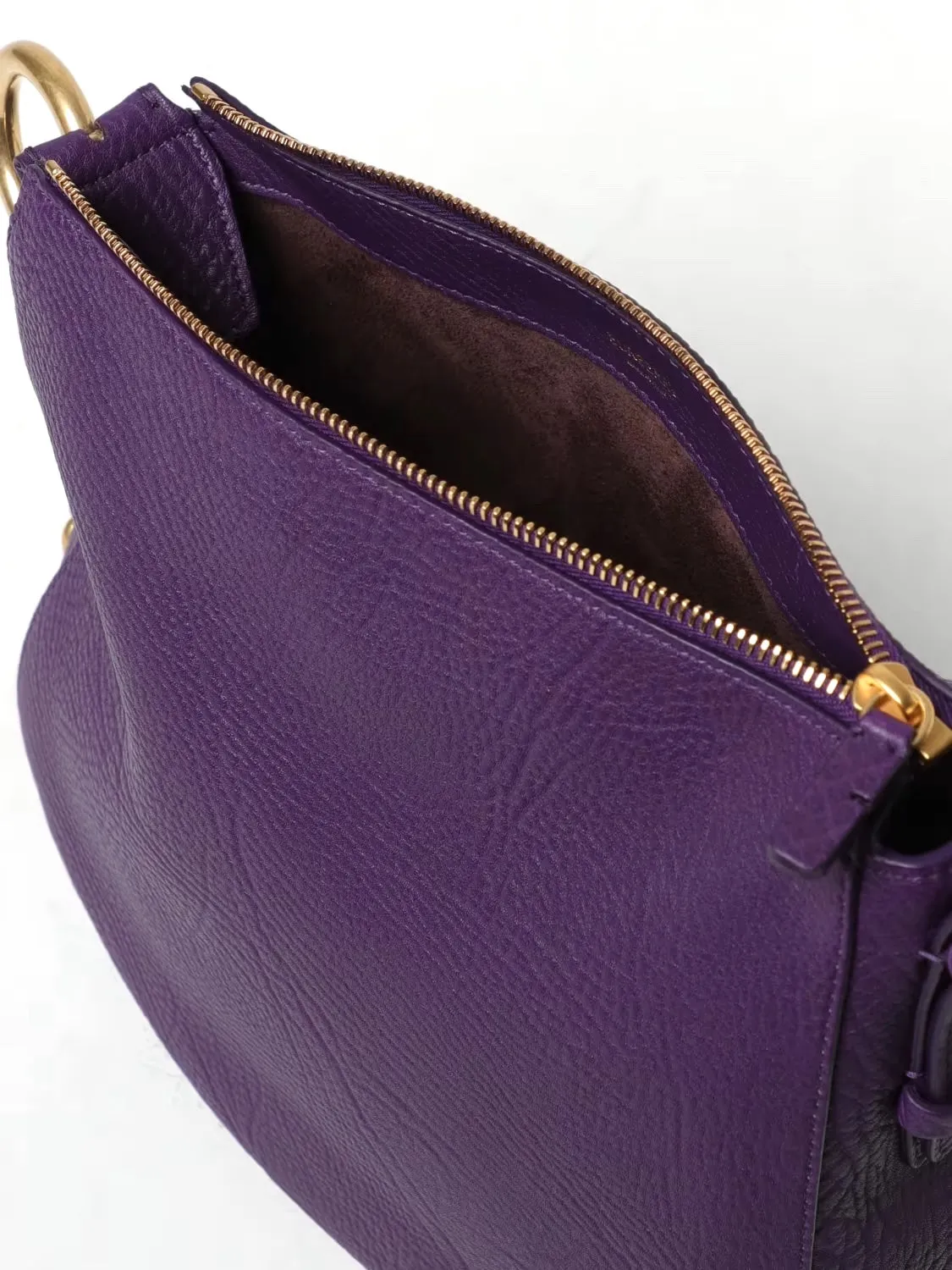 BURBERRY GRAINED LEATHER KNIGHT SHOULDER BAG