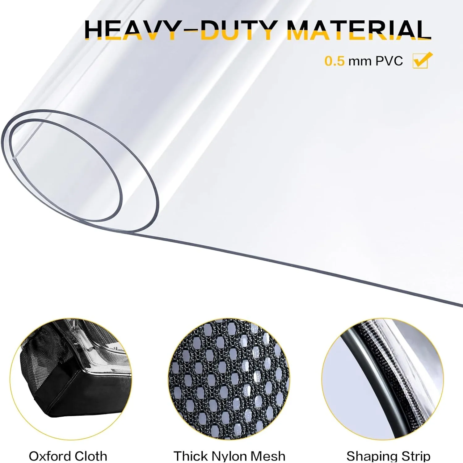 Clear Backpack Heavy Duty Large Transparent Backpack with Reinforced Bottom Multi-pockets for College, Travel, Workplace Security - Black