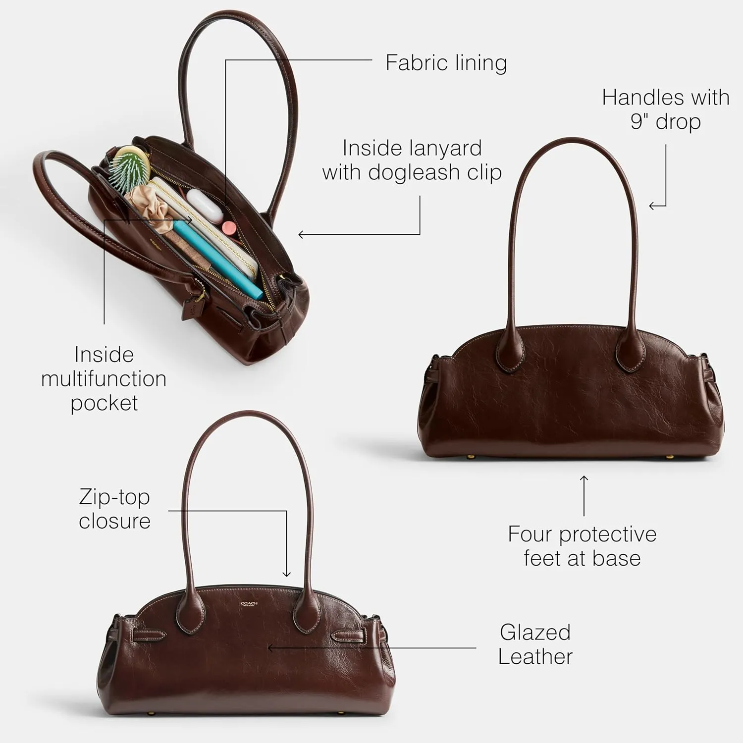 Coach Glazed Leather Empire Carryall 34