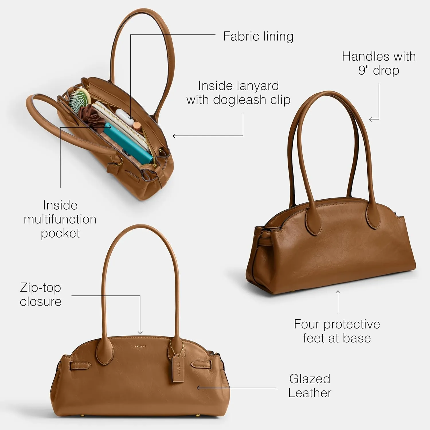 Coach Glazed Leather Empire Carryall 34