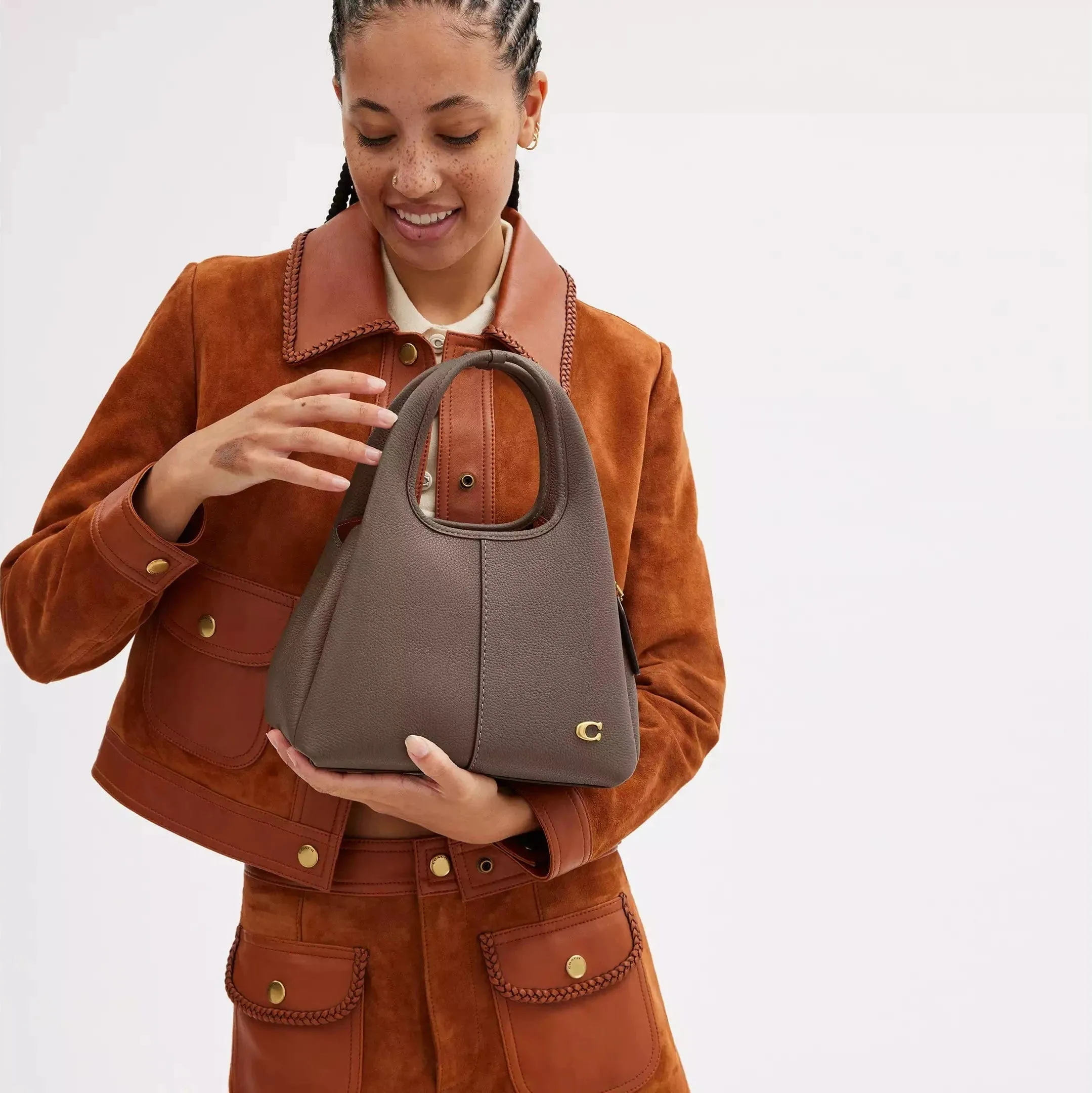 Coach Lana Shoulder Bag 23 in Dark Stone