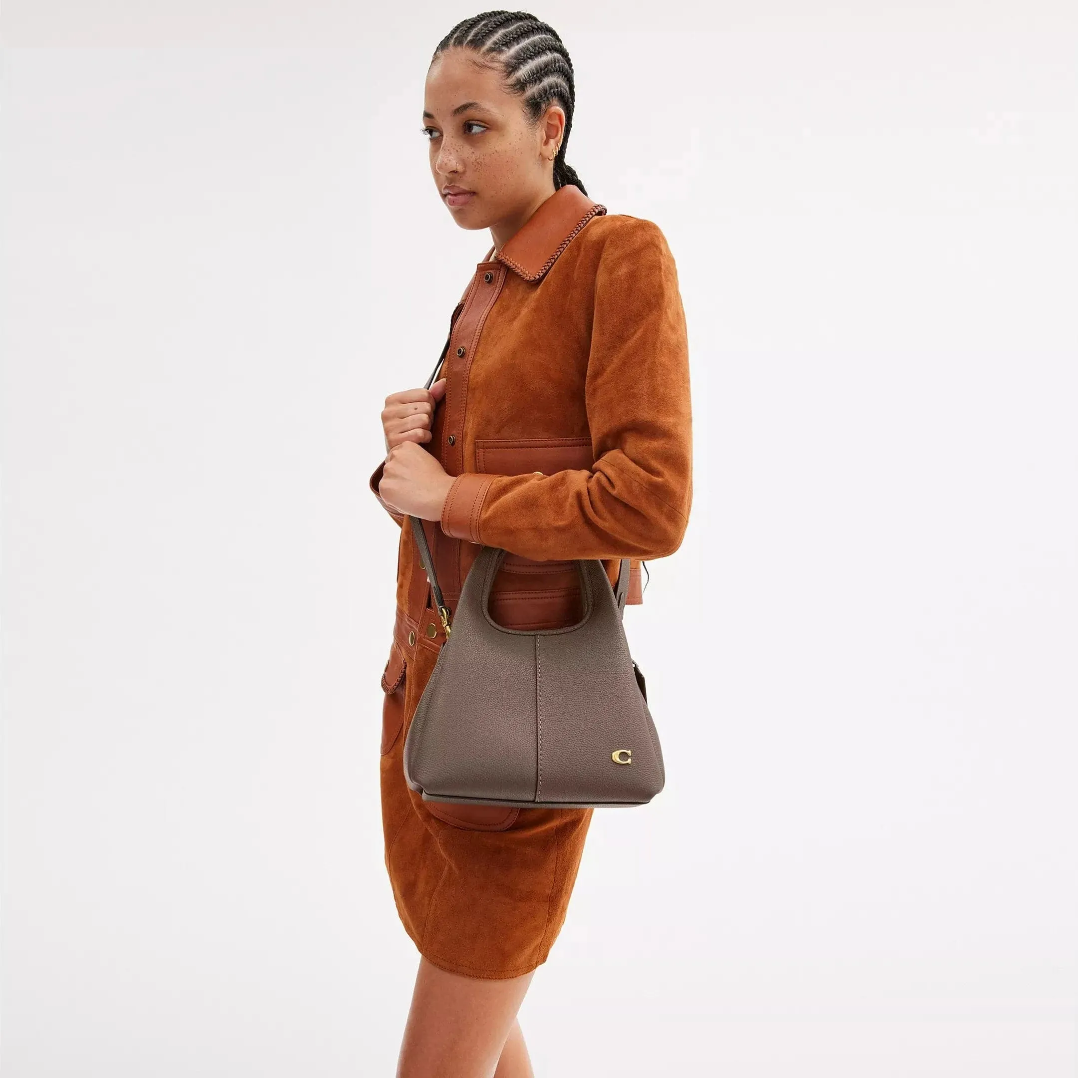 Coach Lana Shoulder Bag 23 in Dark Stone