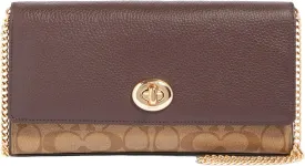 Coach Signature Snake Mix Bowery Clutch