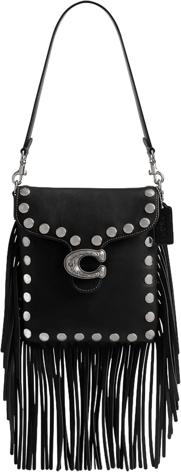 Coach Stevie Bag in Natural Grain Leather, LH/Black