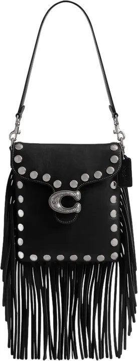 Coach Stevie Bag in Natural Grain Leather, LH/Black
