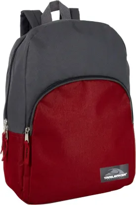 Color Block Backpacks for School Boys and Girls, 15 Inch Two Tone Backpack for Classroom, Work, Travel for Kids and Adults