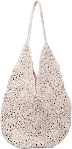 Crochet Beach Bag Beach Bags for Women Soft Summer Beach Tote Woven Purses for Summer Vacation
