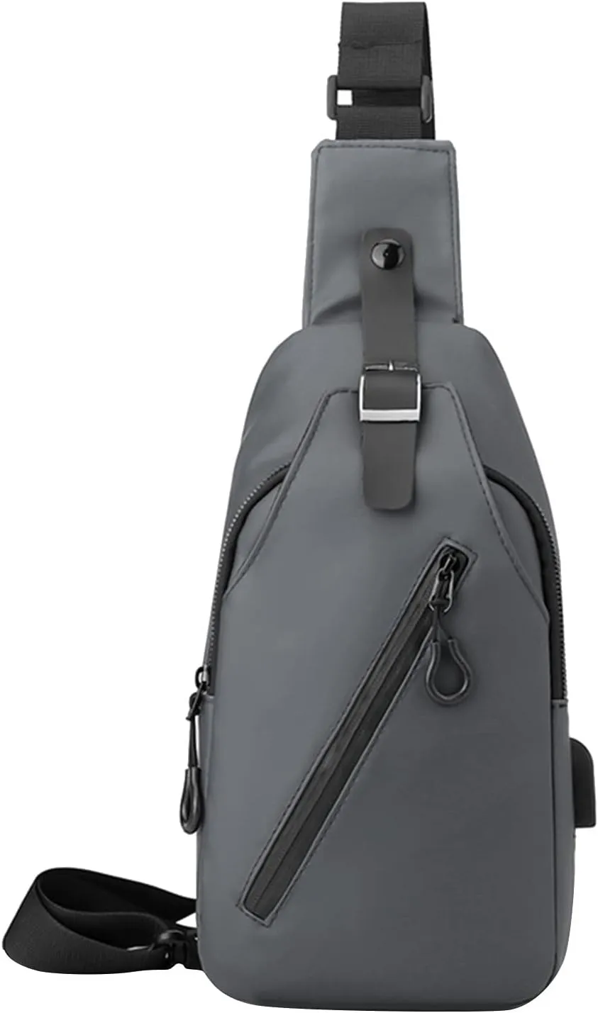 Crossbody Waist Bag Pack Men Shoulder Bags Chest Bag Fashion Linkable Data Cable Bags Outdoor Sports Locomotive