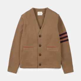 Dehen 1920 - Slouchy Varsity Cardigan - Dark tan
