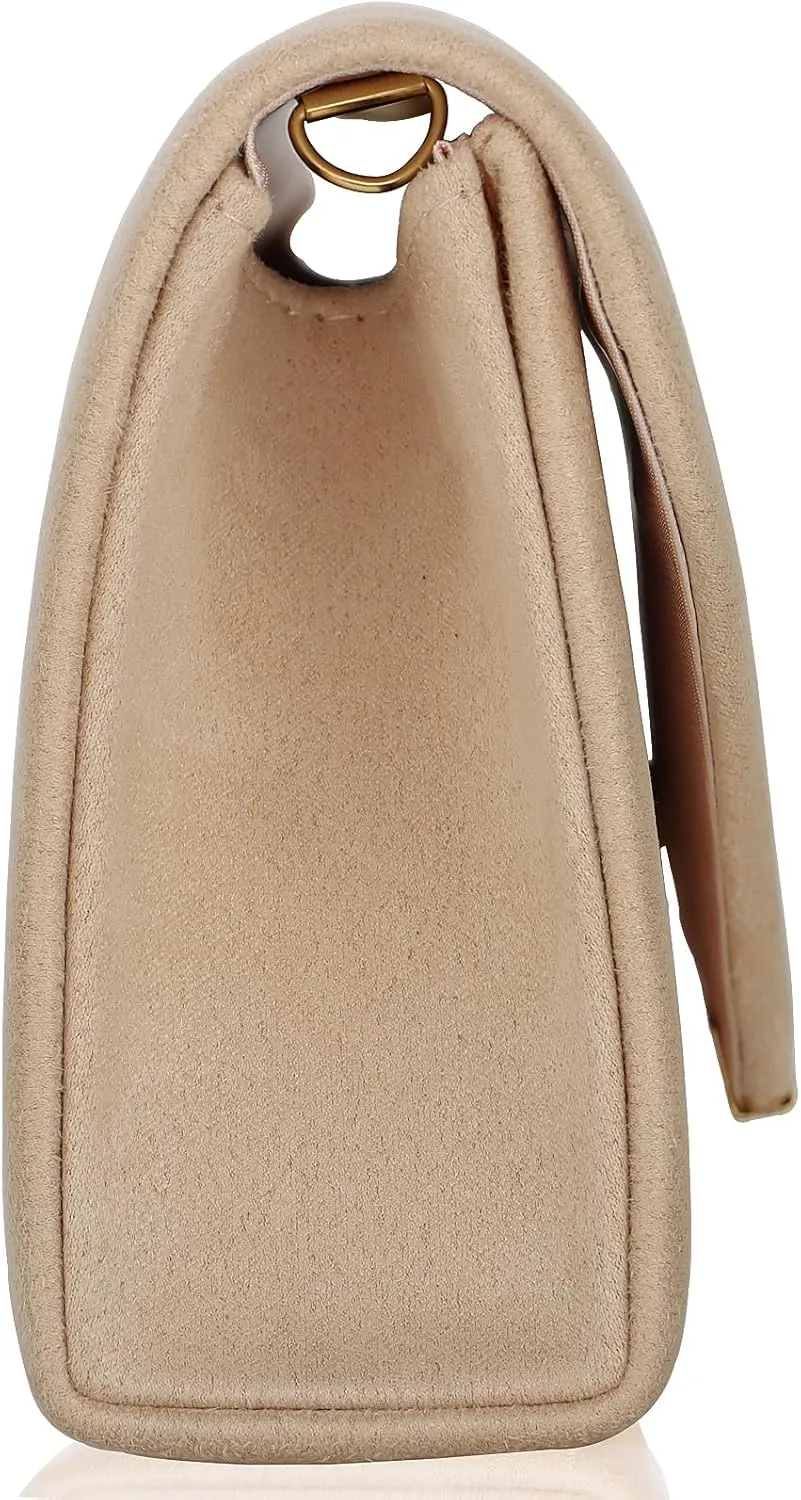 Dexmay Women Faux Suede Envelope Clutch Purse Evening Velvet Handbag Foldover Shoulder Crossbody Bag