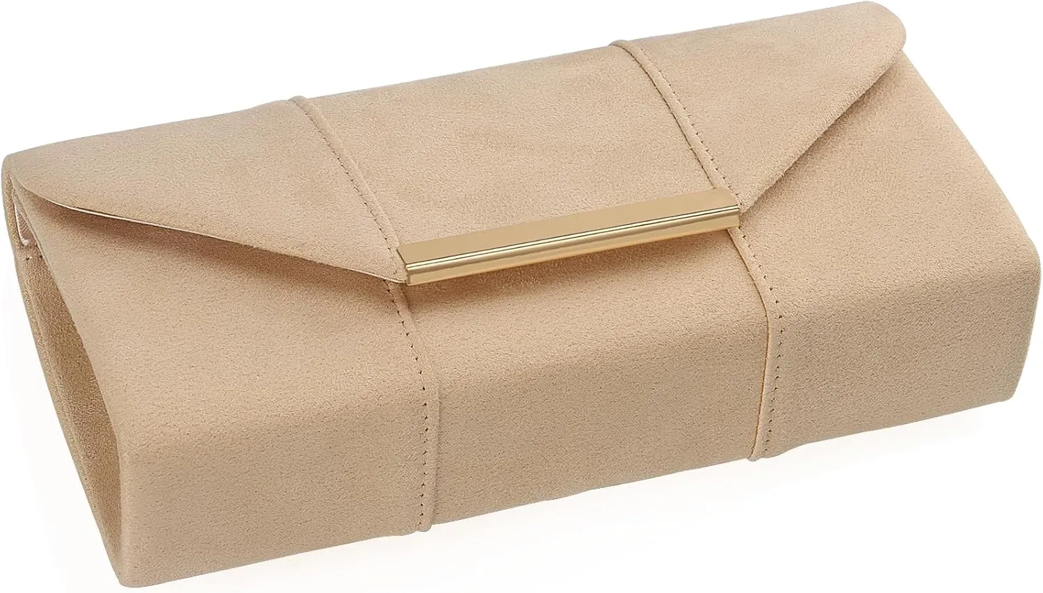 Dexmay Women Faux Suede Envelope Clutch Purse Evening Velvet Handbag Foldover Shoulder Crossbody Bag