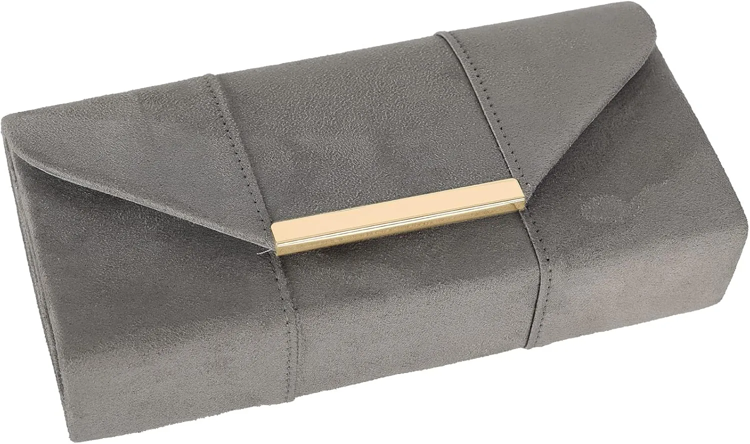Dexmay Women Faux Suede Envelope Clutch Purse Evening Velvet Handbag Foldover Shoulder Crossbody Bag
