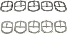 DGOL 10pcs 1 inch Tri-Glide Slide Buckle Zinc Alloy Center Bar Tri Glide Webbing Strap Purse Roller Pin Buckles Silver Gunmetal 5pcs Each