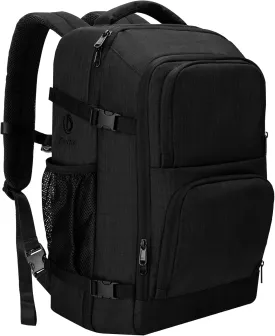 Dinictis 40L Travel Backpack Carry on Flight Approved, Backpack Suitcase for Travel, Personal Item Travel Bag fits 17 inch Laptop- Black