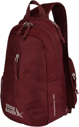 Eddie Bauer Stowaway Packable Sling Bag | Foldable | Travel | Outdoor | Lightweight | Compact | Everyday Carry | Ripstop Nylon | 10L - Black Cherry