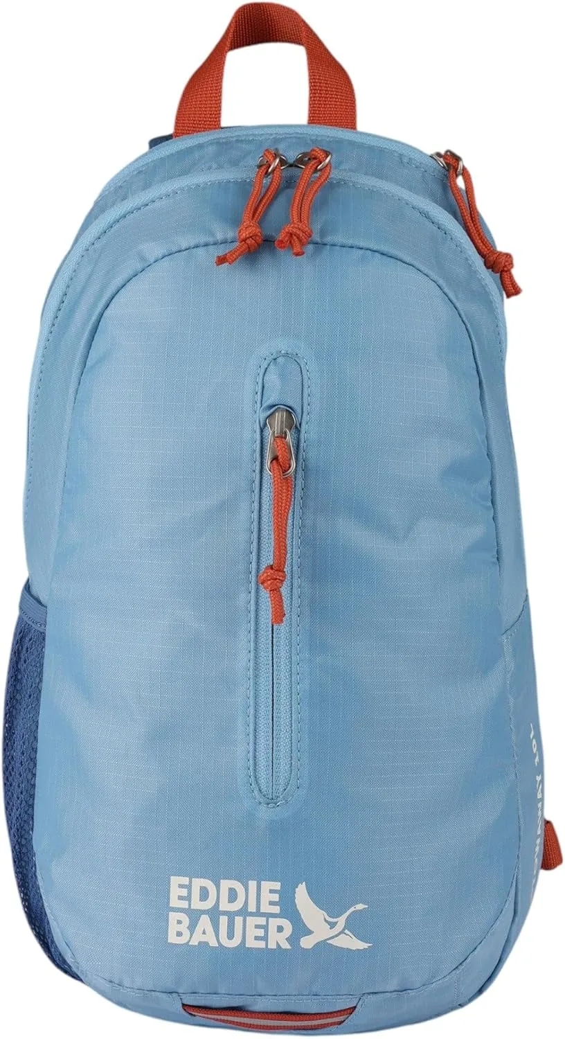 Eddie Bauer Stowaway Packable Sling Bag | Foldable | Travel | Outdoor | Lightweight | Compact | Everyday Carry | Ripstop Nylon | 10L - Coast Blue