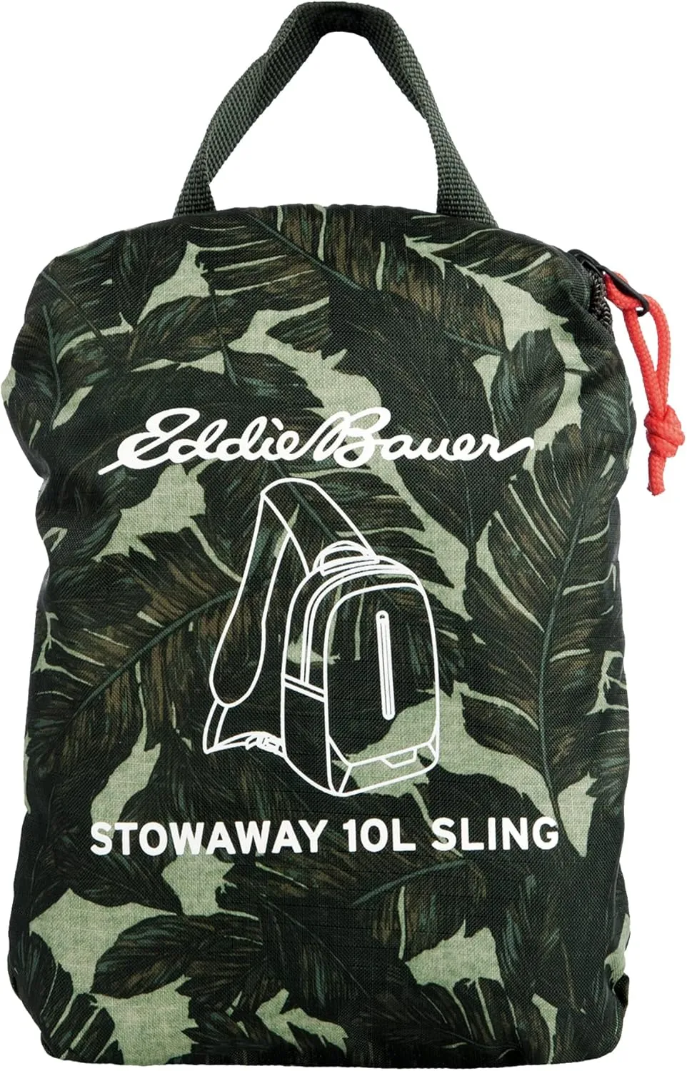 Eddie Bauer Stowaway Packable Sling Bag | Foldable | Travel | Outdoor | Lightweight | Compact | Everyday Carry | Ripstop Nylon | 10L - Dark Loden