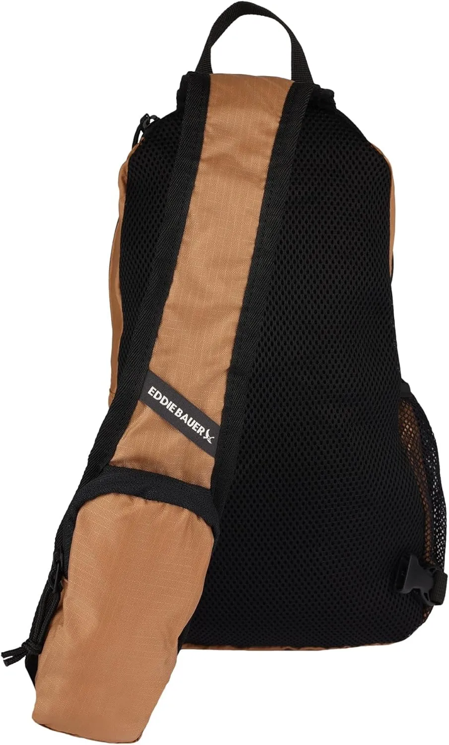 Eddie Bauer Stowaway Packable Sling Bag | Foldable | Travel | Outdoor | Lightweight | Compact | Everyday Carry | Ripstop Nylon | 10L - Tobacco