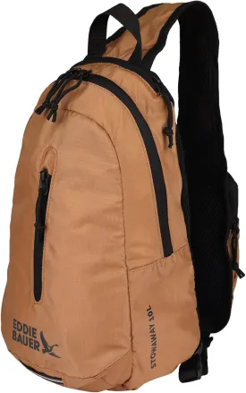 Eddie Bauer Stowaway Packable Sling Bag | Foldable | Travel | Outdoor | Lightweight | Compact | Everyday Carry | Ripstop Nylon | 10L - Tobacco