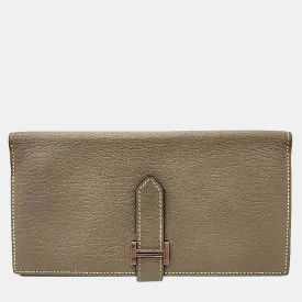 Etoupe Chevre Mysore Bearn Gusset Wallet