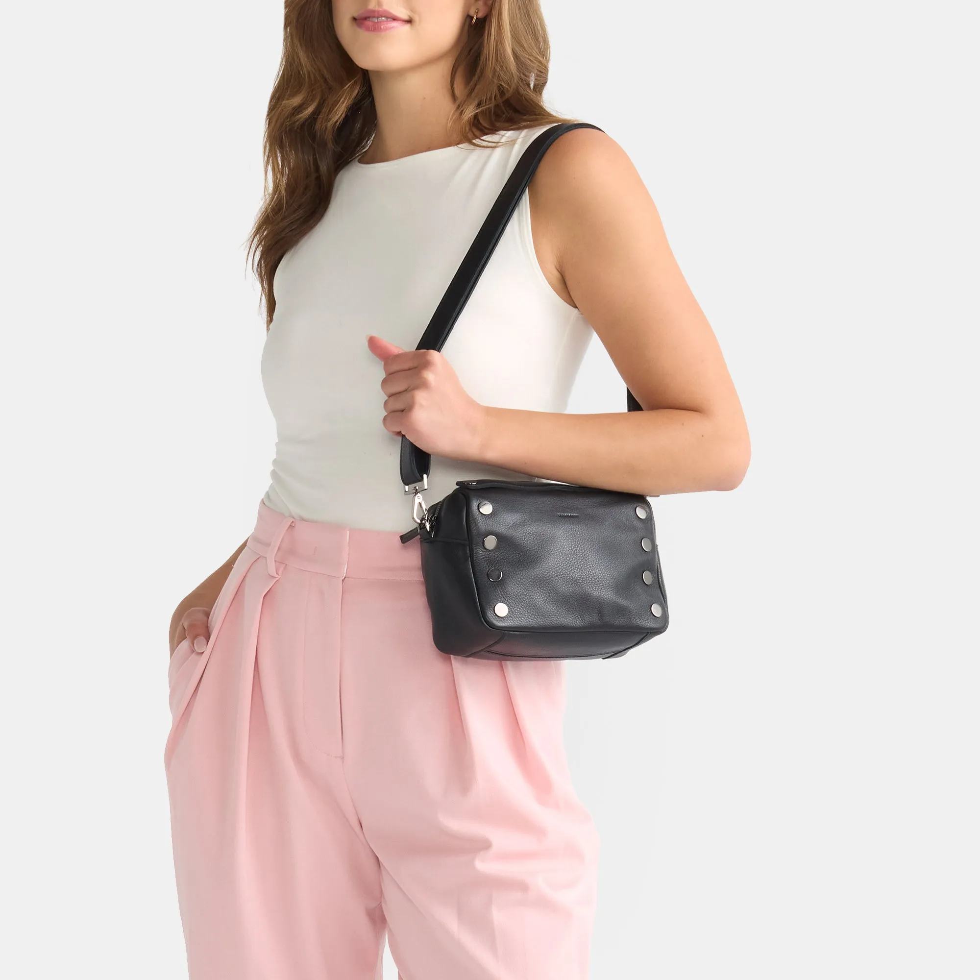 Evan Crossbody | Black/Gunmetal | Sml